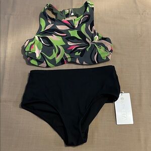 Athleta Tropical Leaf Bikini Set NWT